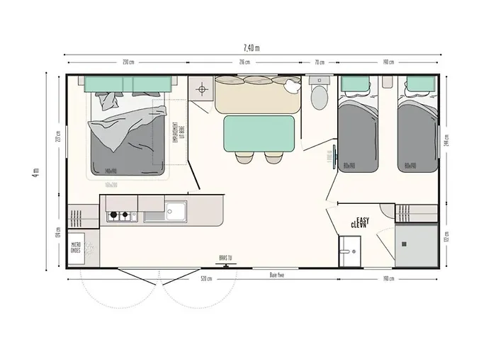 Кемпинг Spacieux Mobilhome Climatise 4 P Au Grau Du Roi En Camargue *